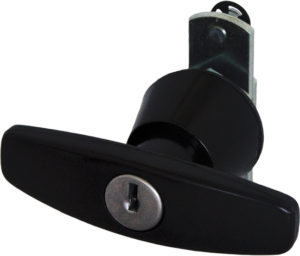 Maniglia regolabile con serratura - nera corta (maniglia garage)