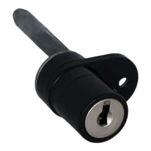 Pedestal lock single flange and plate cylinder - black plastic