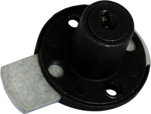 Rim lock for door or drawer, black