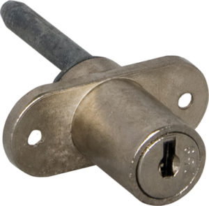 Pedestal lock - double flange and plate cylinder - die-cast zinc