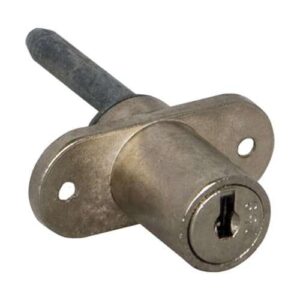Pedestal lock - double flange and plate cylinder - die-cast zinc