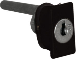 Oval pedestal lock with actuator - Black plastic