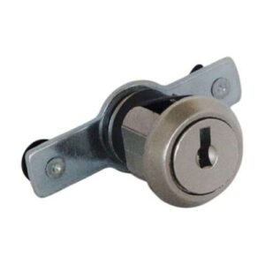 Plate cylinder camlock with 2-point drive cam, spare spring, 2 brass keys