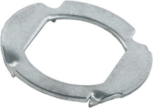 Spiked washer in zinc plated steel with double D fixing hole - SRON00118