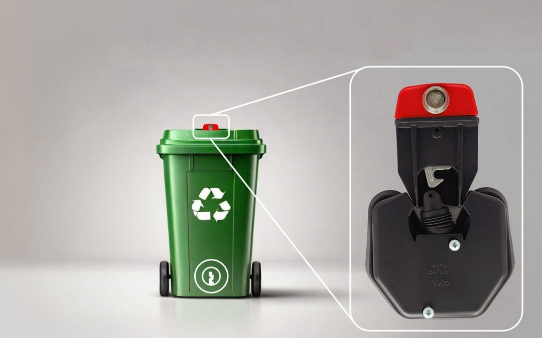 Serratura gravitazionale per cassonetti