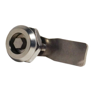 Serratura in acciaio INOX con chiave triangolare. Mod. IN165664