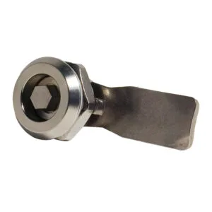 Serratura in acciaio INOX con chiave triangolare. Mod. IN165664